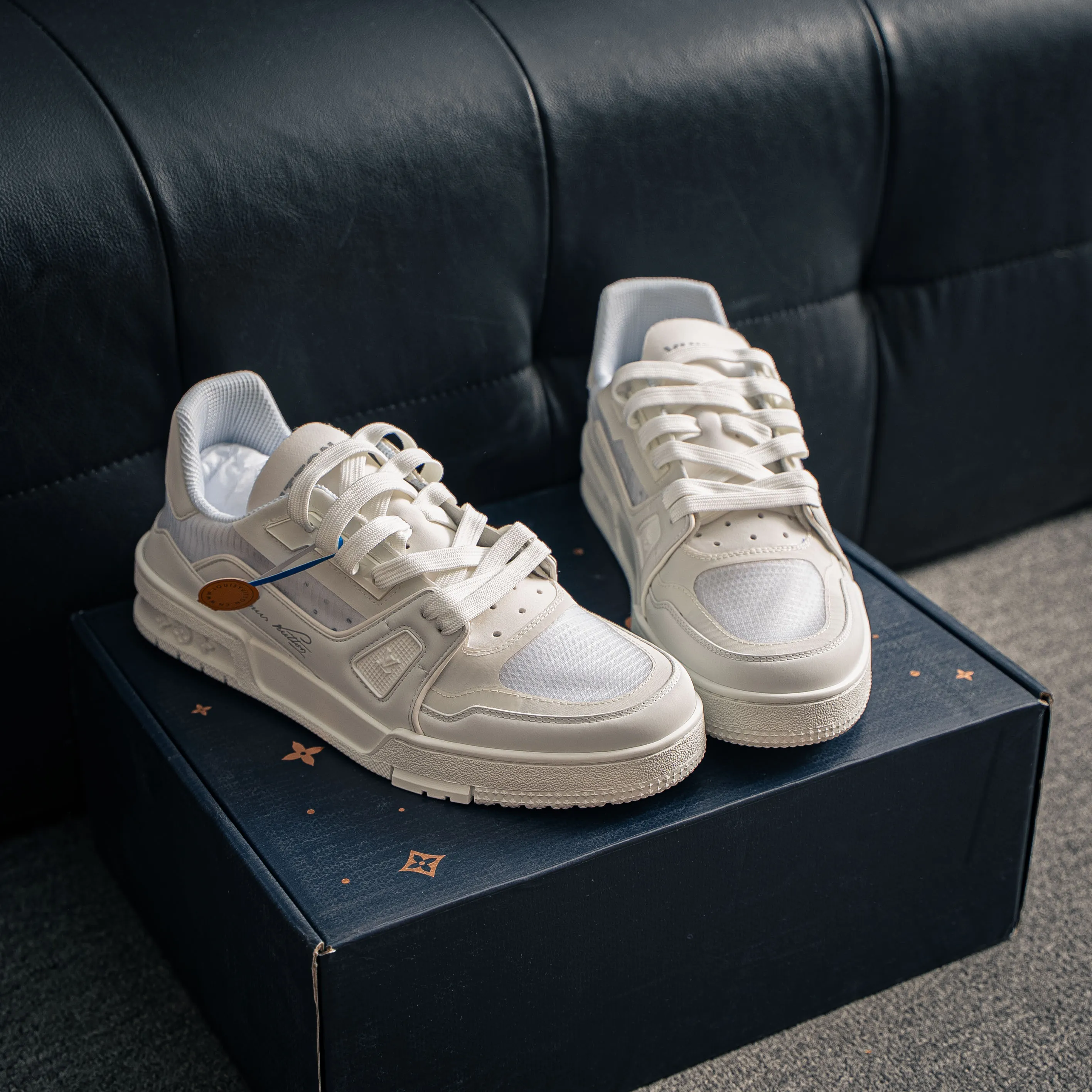 【YS 】 Premium LOUIS VUITTON LV Trainer CUP Mesh Breathable Shoes ✦ ， 37 Series ✦ + Shoes